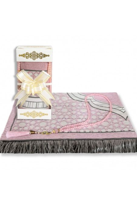 Elegant Gjennomsiktig Gaveeske - Bønneteppe & Rosenkrans (Tasbih) | Muslim Box-Gaveideer-Safwa Boutique