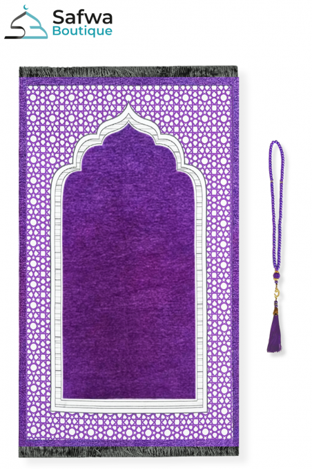 Elegant Gjennomsiktig Gaveeske - Bønneteppe & Rosenkrans (Tasbih) | Muslim Box-Gaveideer-Safwa Boutique