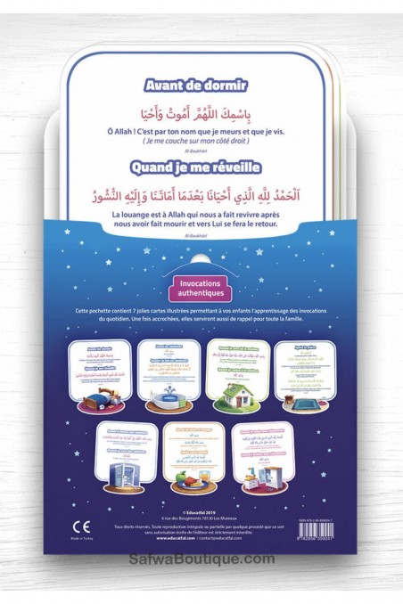 Ensimmäiset rukoukseni - ripustettavat kortit - EDUCATFAL-Rappels & Invocations-Safwa Boutique