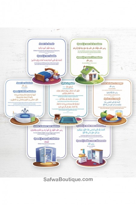 As minhas primeiras invocações - cartões para pendurar - EDUCATFAL-Rappels & Invocations-Safwa Boutique