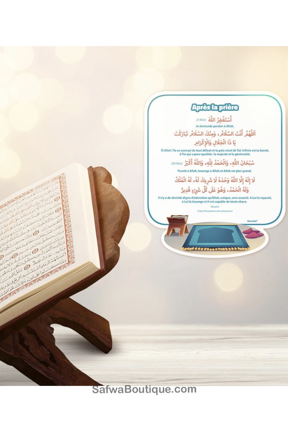 Ensimmäiset rukoukseni - ripustettavat kortit - EDUCATFAL-Rappels & Invocations-Safwa Boutique