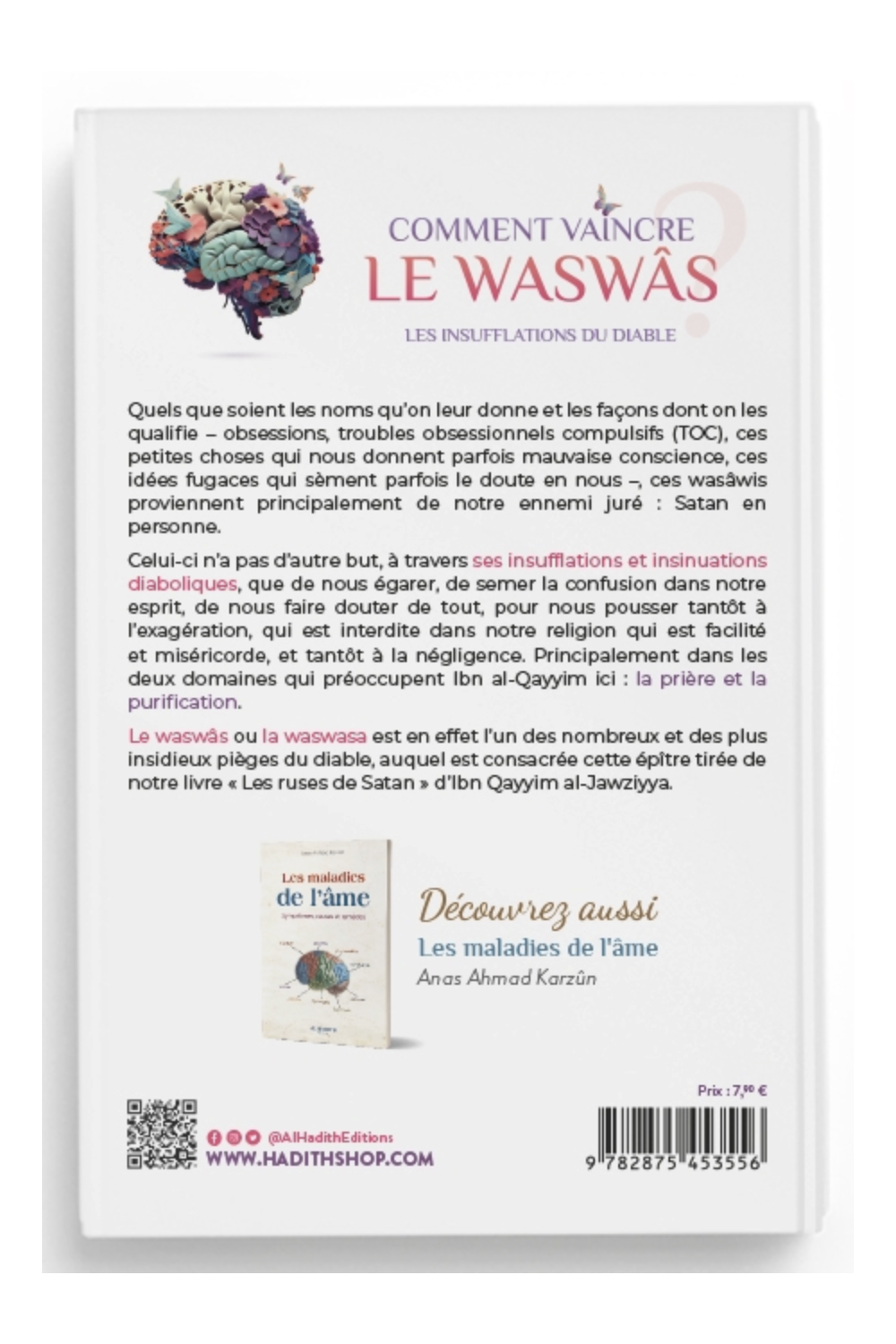 Hoe men Waswas kan overwinnen van Ibn Qayyim Al-Jawziyya – Al-Hadith Editie-Rappels & Invocations-Safwa Boutique