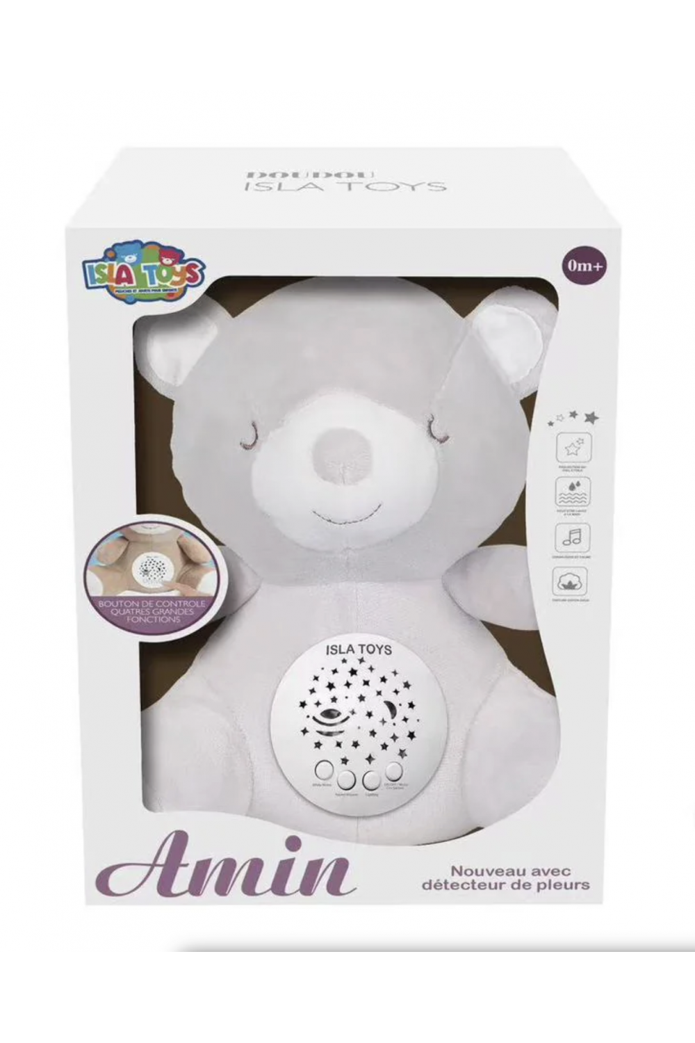 Doudou Ourson Veilleuse Coranique Détecteur de Pleurs – Isla Toys | Veilleuse 3 en 1 Bébé-jeux educatifs-Safwa Boutique