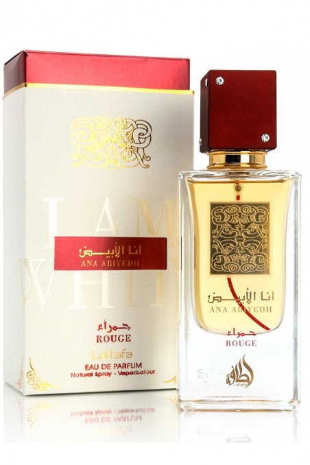 Eau de Parfum Ana Abiyedh Rouge 60mL Lattafa - Lattafa Perfumes Dubaï-Parfums Dubaï-Safwa Boutique