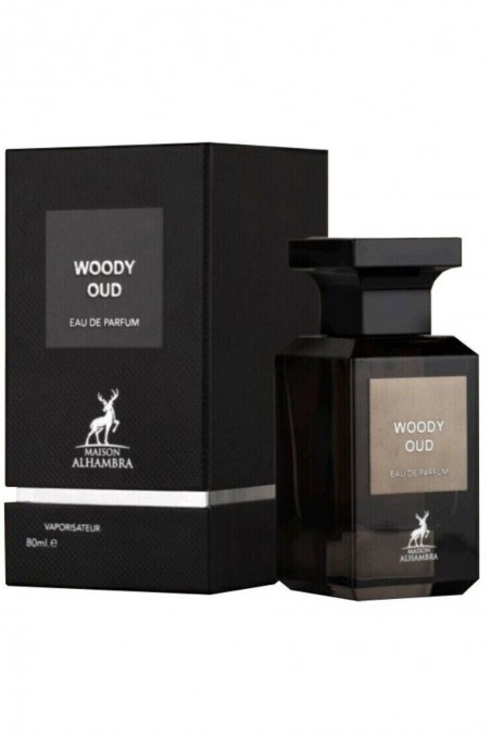 Agua de Perfume Woody Oud 80mL ALHAMBRA - Casa Alhambra Perfumes Dubái-Parfums Dubaï-Safwa Boutique