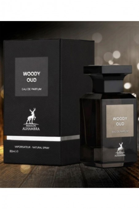 Eau de Parfum Woody Oud 80mL ALHAMBRA - Casa Alhambra Perfumes Dubai-Parfums Dubaï-Safwa Boutique